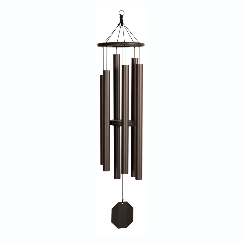 Terra Bronze 50" Powder-Coated Aluminum Outdoor Wind Chime