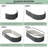 Raised Garden Bed for Garden Oval Pack of 2 - Bottomless Galvanised Steel Planter Box with Gloves and Rubber Edge-455824482