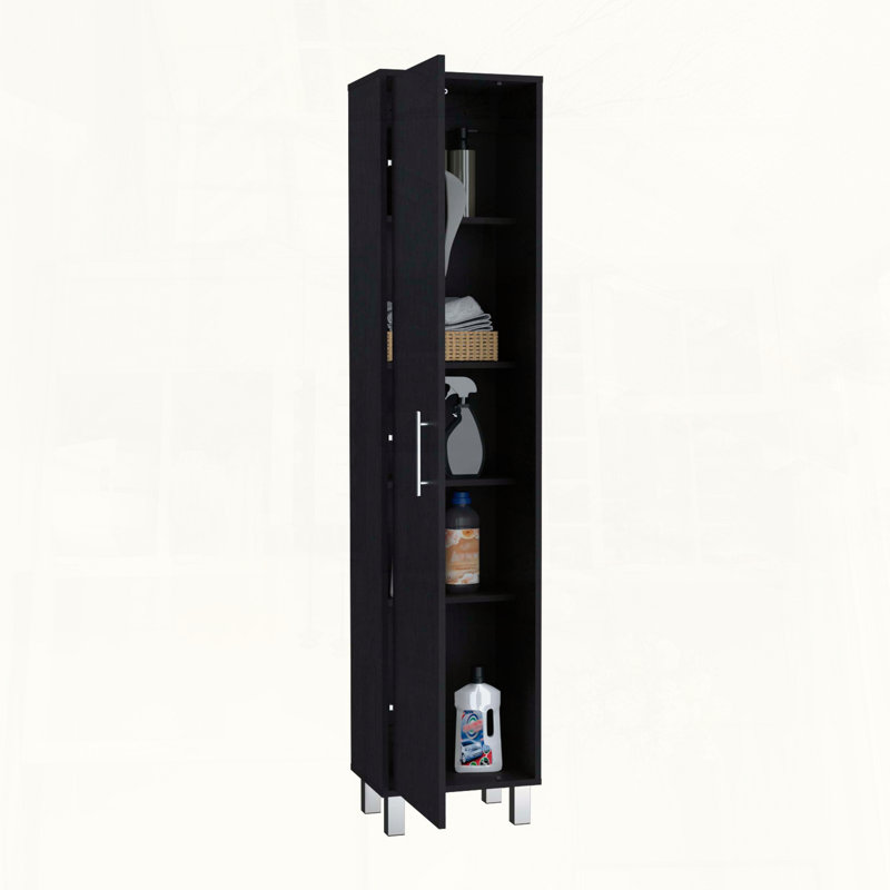 Tall Broom Closet Black