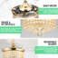 Lustre ventilateur de plafond 30 "en cristal rétractable RVB-288535429