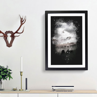 Mist Over Wurzjoch In Italy Paint Splash - Picture Frame Graphic Art