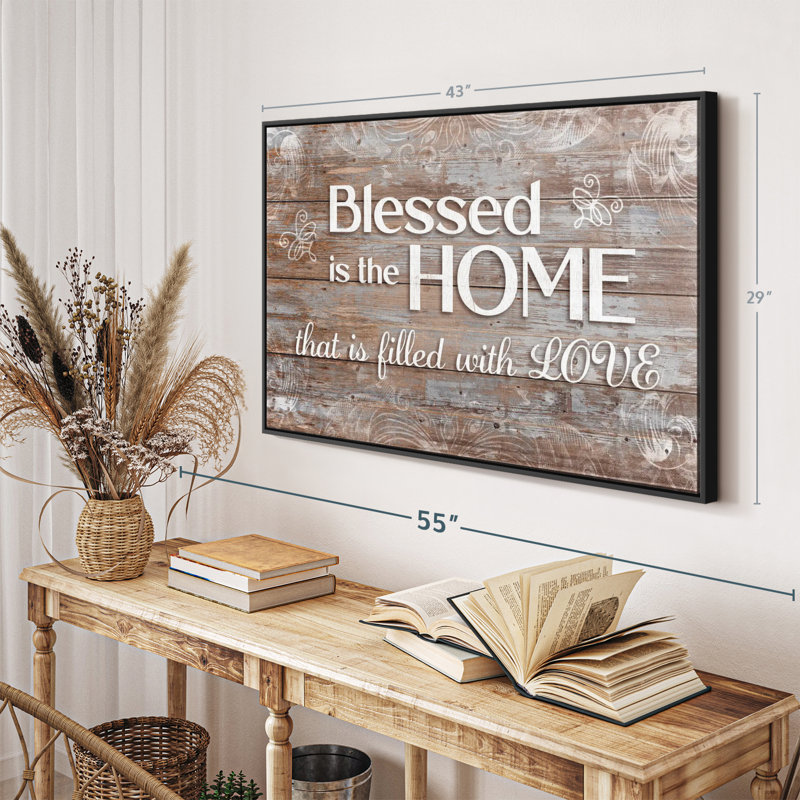 «Home Fills With Love», art mural, H 29 po x l 43 po