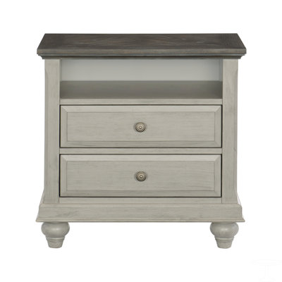 Table de chevet 1Pc avec 2X tiroirs et casier de rangement