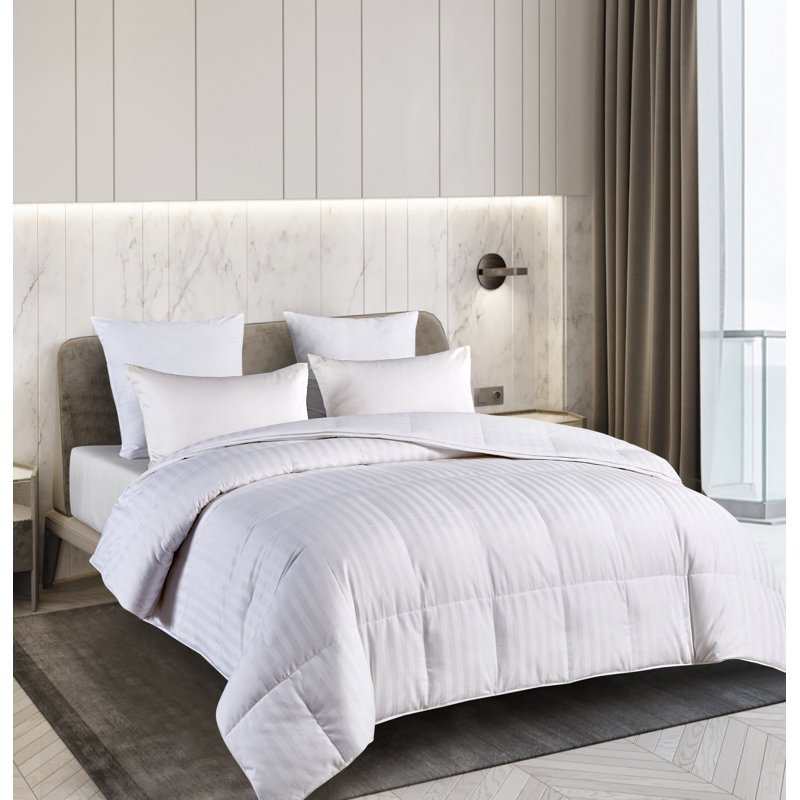 King White Cotton Down Alternative Comforter Set