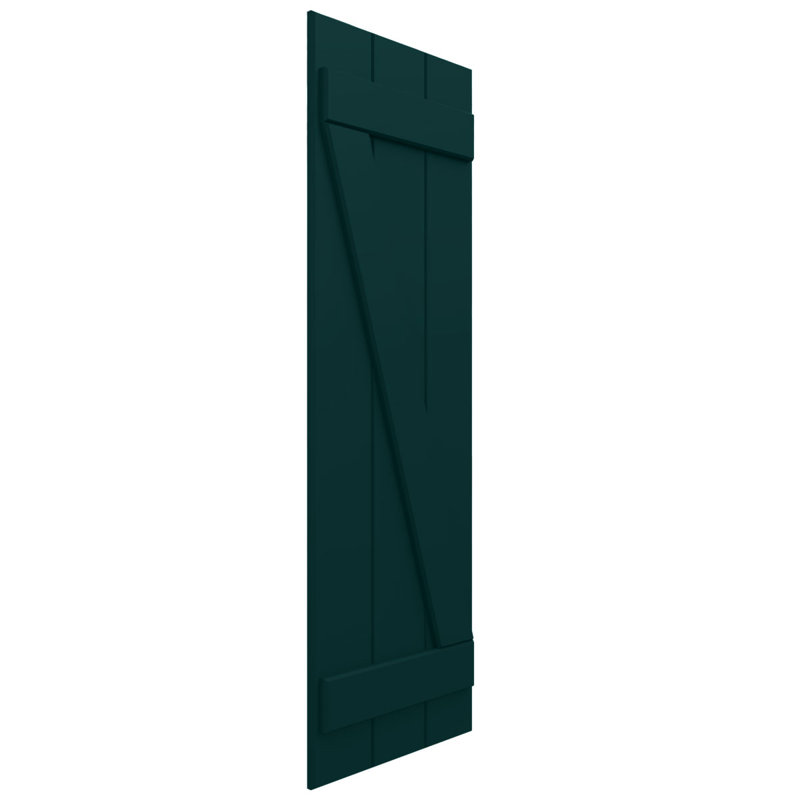 Volets l 12 3/4 po x H 28 po en composite EnduraCore, Vert thermique