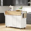 Îlot de cuisine cannelé verrouillable 55,5 po-986332286