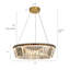Lustre moderne moderne en cristal à DEL 1 lumière de 21 po de largeur 30 W