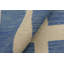 Tapis bleu / beige en laine à tissage plat Carlene 8 pi 1 po x 9 pi 7 po