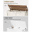 Coffre de rangement de 39,4 po, coffre de rangement très grand avec 2 charnières, banc en bois, coffre de rangement relevable, banc à chaussures pour entrée, chambre à coucher, salon, blanc rustique et brun-126248047-118611623