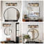 Applique murale pour salle de bain 3 lumières avec abat-jour en verre bullé transparent Vanity