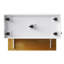 Chariot pour îlot de cuisine 48 po avec 2 tabourets de bar, prise de courant, tiroirs de rangement, supports latéraux, abattant et roulettes, blanc-854815042