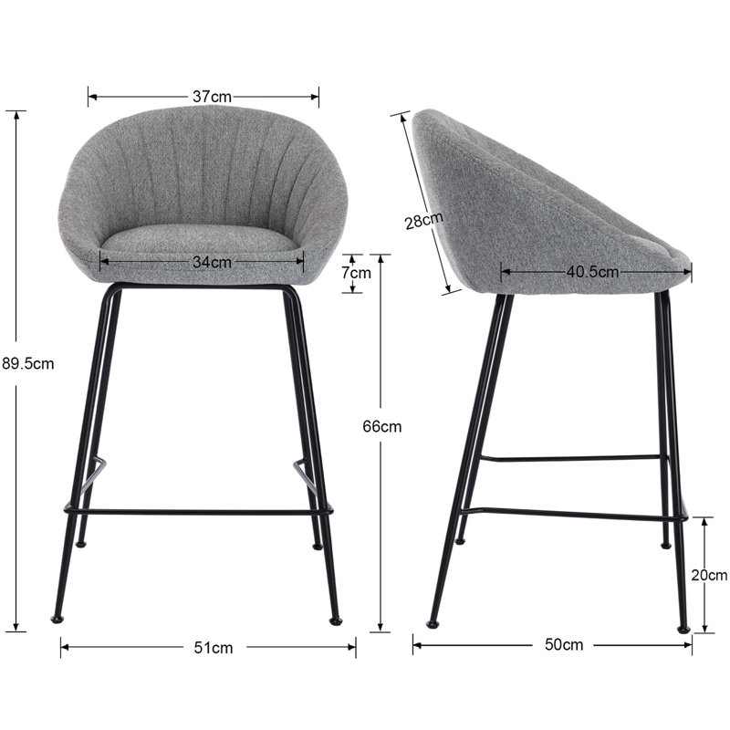 Parthenia Upholstered and Chenille Bar Stool, Yellow / Yellow