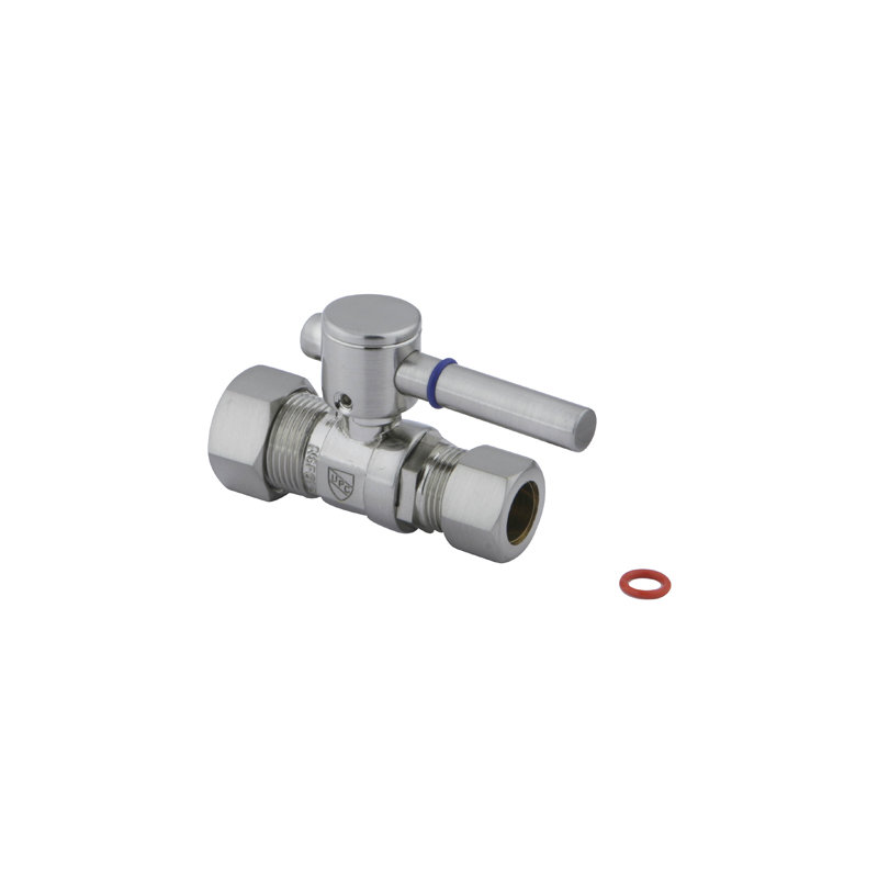 South Beach Straight Stop Valve, Satin Nickel