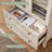 71" Tall Arched Bookshelf, 4-Tier Bookcase with Glass Doors and Shelves, Wooden Display Cabinet w/2 Large Storage Drawers, Modern Farmhouse Versatile Bookshelf for Living Room, Study, Office-1767289412