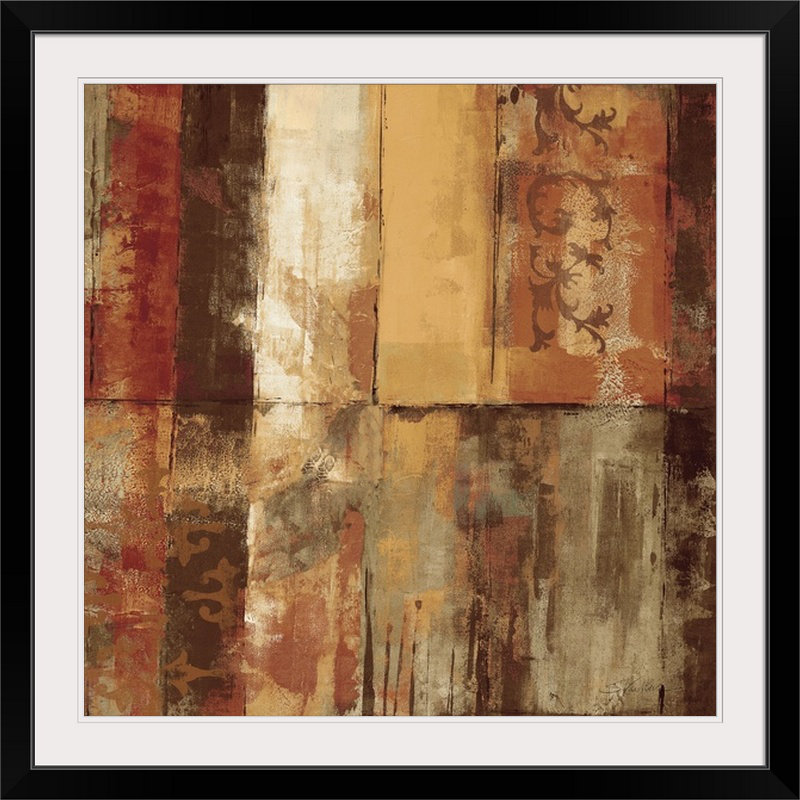 " Spice Graffiti II " by Silvia Vassileva, 38" H x 38" W x 1" D, Black Framed