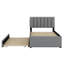 Lit plateforme tapissier avec lit gigogne-1002551997