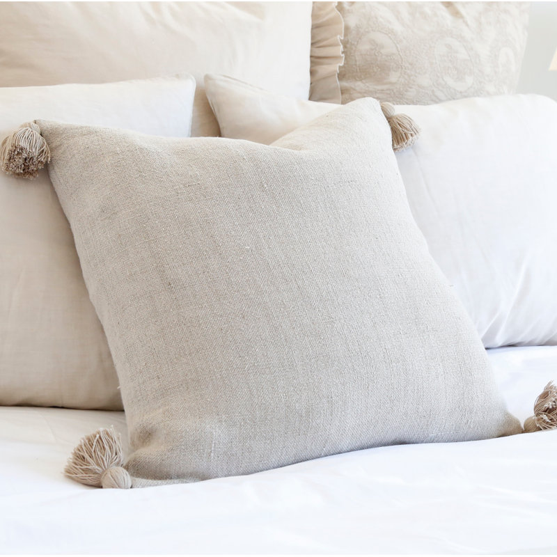 Montauk Square Pillow Cover & Insert, Natural