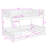 Full XL Over Queen Wood Bunk Bed With Guardrails, Detachable Design-1260808301