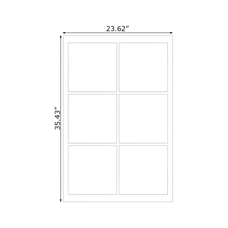 Miroir mural rectangulaire en aluminium, 23.62"W*35.43"H*1.97"D