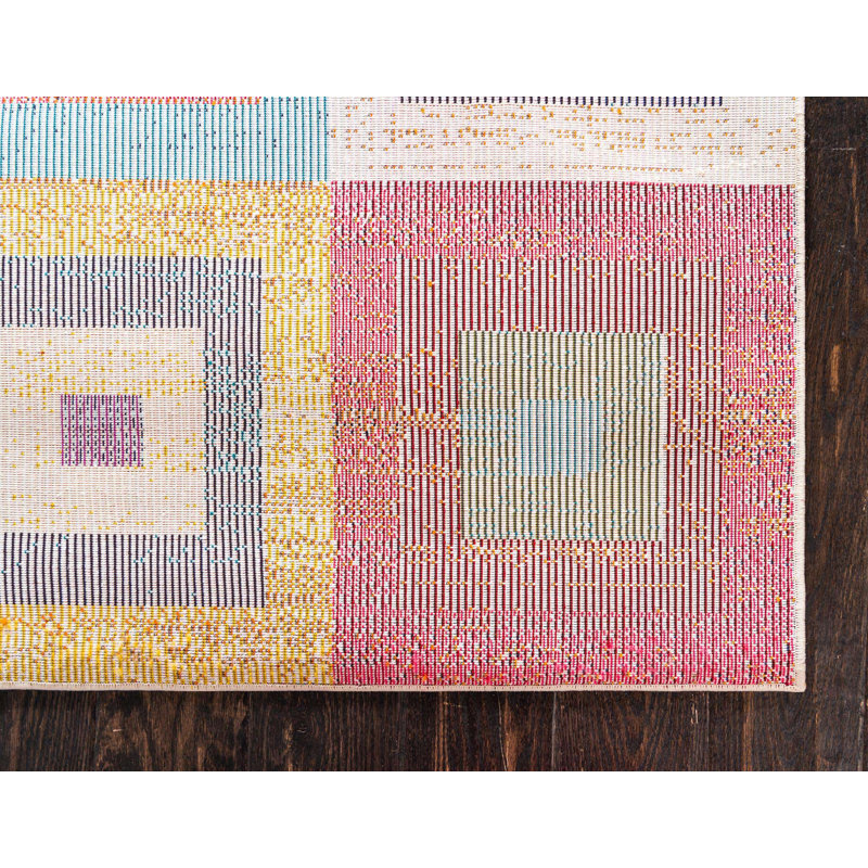 Jesusa Washable Geometric Indoor Rug, Rectangle 10'6" x 16'5"