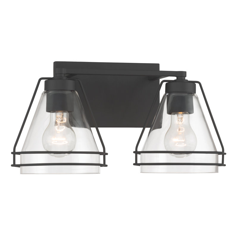 Meuble-lavabo 2 lumières 15,5 po Lorenth, H 8,25 po x l 15,5 po x P 7,25 po, Deux lumières