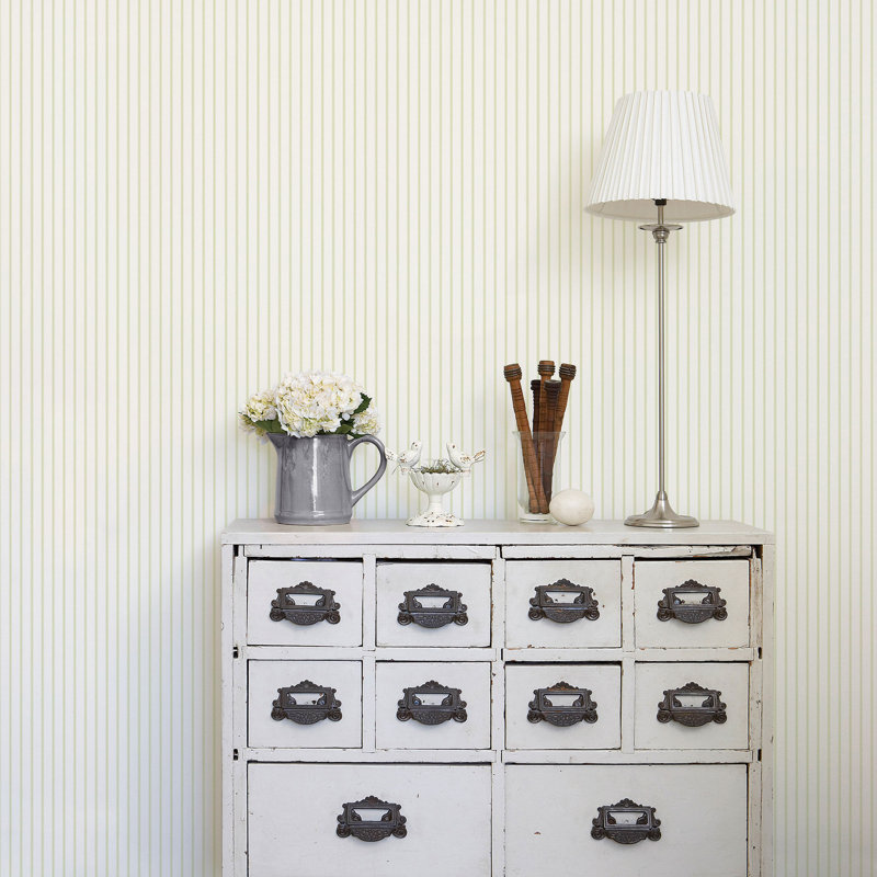 Dween 10m x 52.8cm Matte Wallpaper Roll, Green/White