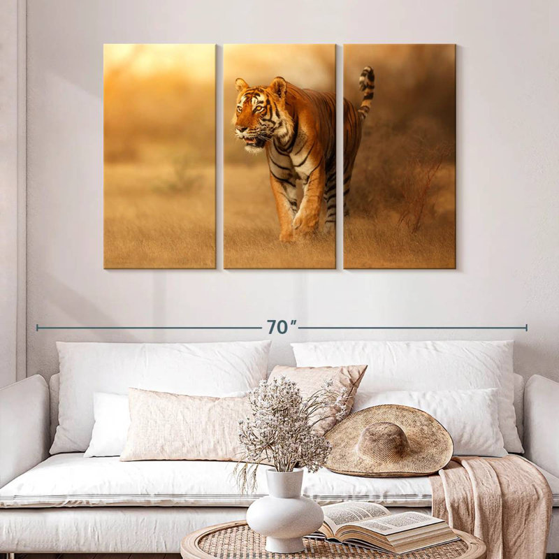Hunting Tiger, 32" H x 50" W