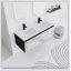 Meuble-lavabo mural flottant 48 po et porte d'armoire à fermeture en douceur