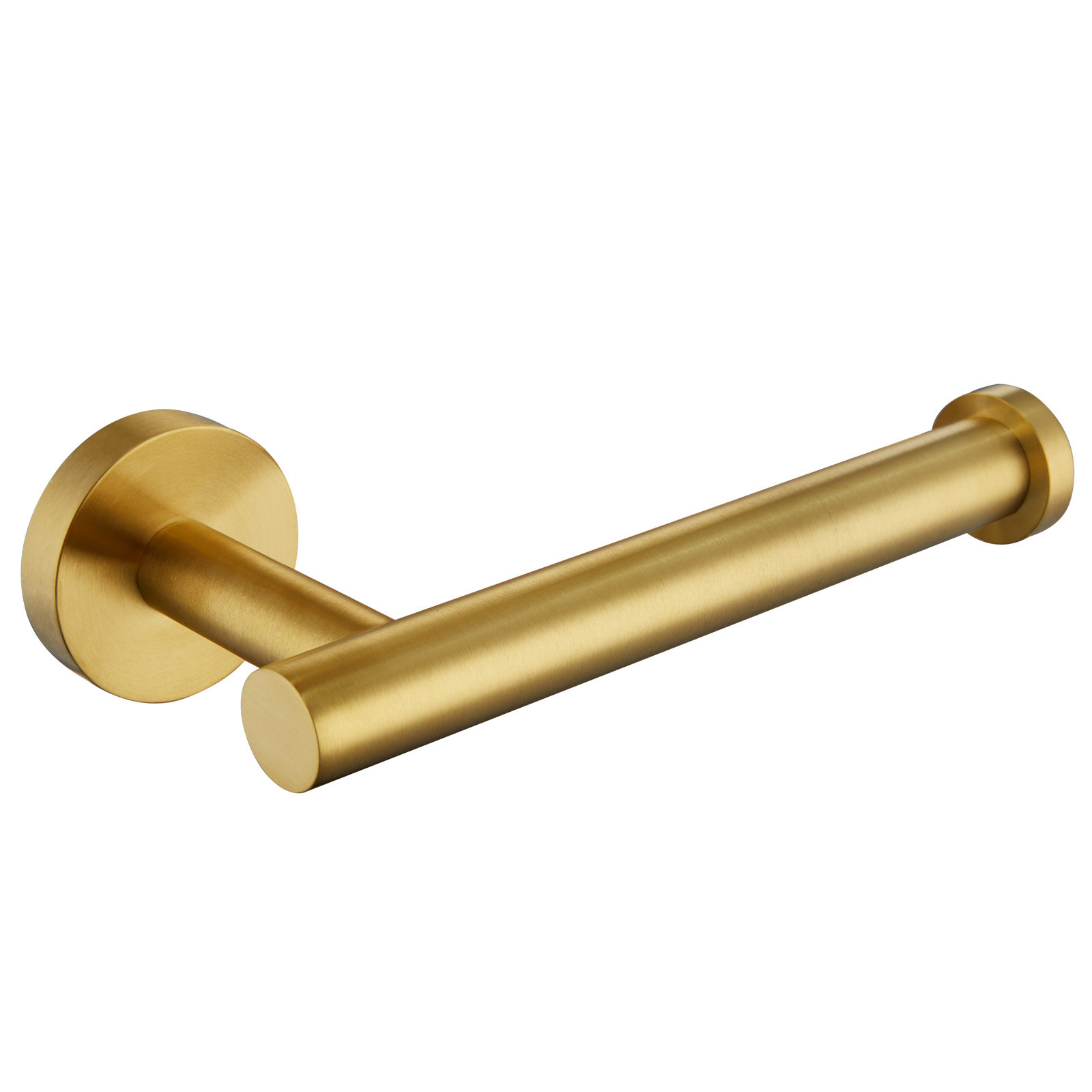 BWE Brushed Gold Freestanding Double Post Toilet Paper Holder with Storage  in the Toilet Paper Holders department at