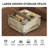 31.5" Square Farmhouse Coffee Table With Flip-Top Lids And Large Hidden Storage Compartment For Living Room-25502219