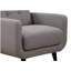 Modern Polyester Blend Fabric Accent Chair - Hardwood Frame with Quilted Detailing & Solid Wood Legs