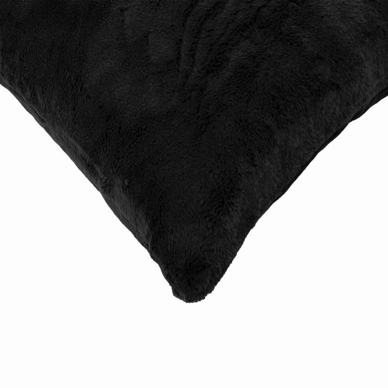 Black Cushion Cover, Black, Rectangle 50cm H x 70cm W