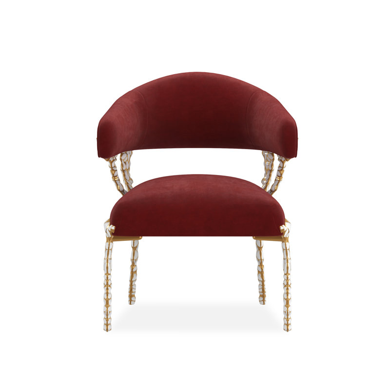 Caracole Upholstery Barrel Chair, Red