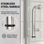 30-32 in.W x 72 in.H Bifold Frameless Glass Shower Door, Folding Frameless Shower Door.-72070143