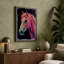 Neon Horse Modern - Wrapped Canvas-1973032162-1973032174