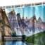 Rideau de douche Â« Paysages des montagnes du lac Moraine, Canada Â» avec 12 crochets-1526015848