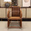 Chaise berçante en rotin naturel