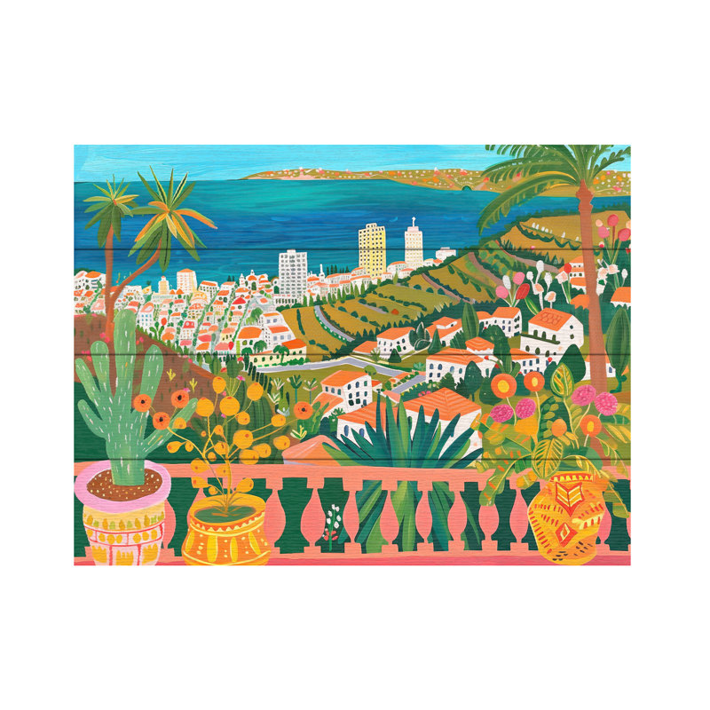 Doron David Verdant Terrace Embrace Coastal Metropolis, H 12 po x l 16 po