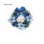 Couronne de Noël pour la porte d'entrée avec décorations bleues Bowknot-2096641126