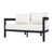 Coussin blanc / cadre noir est en rupture de stock
