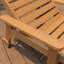 Chaise longue d'extérieur avec dossier réglable Ensemble de chaise longue d'extérieur en bois avec table-124538991