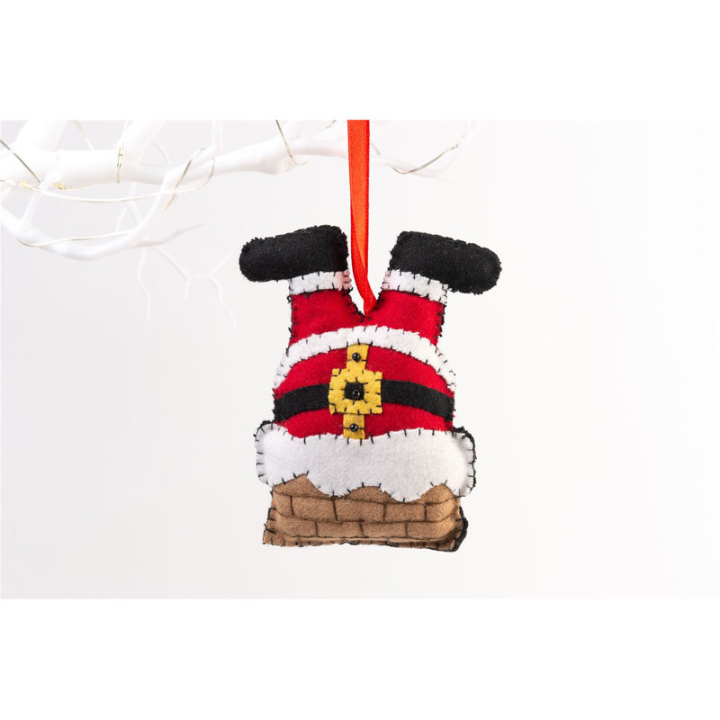 12.5cm Handmade Fabric People Hanging Figurine Ornament