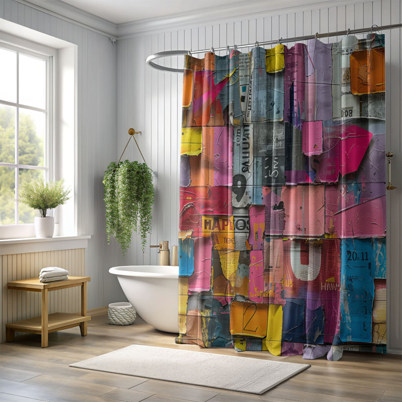 Brisk Blend - Premium Shower Curtain, 74"H x 71"W