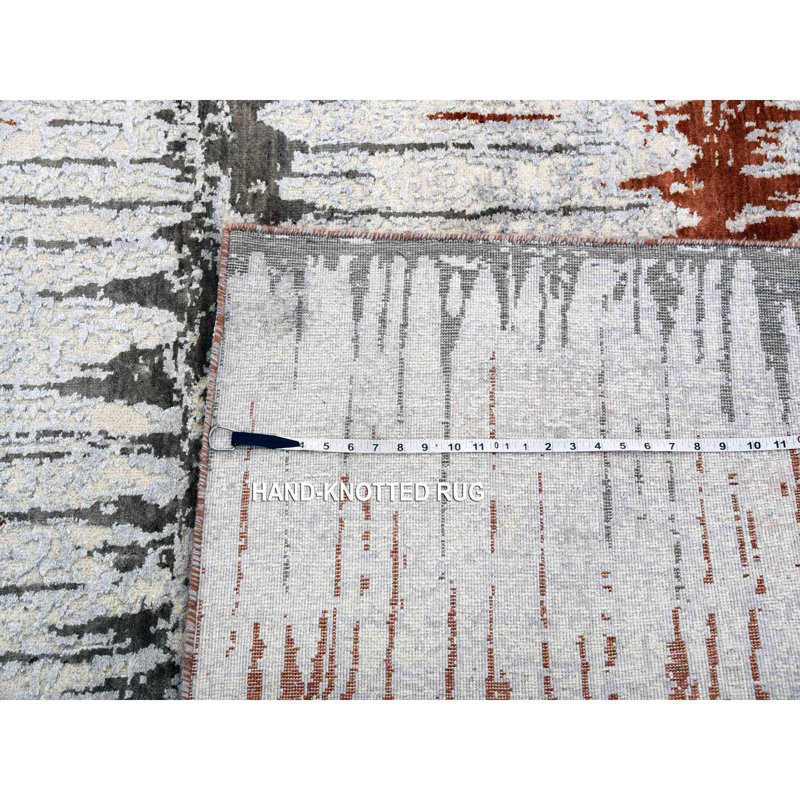 Tapis unique gris de 10 pi 2 po x 14 pi Weatogue