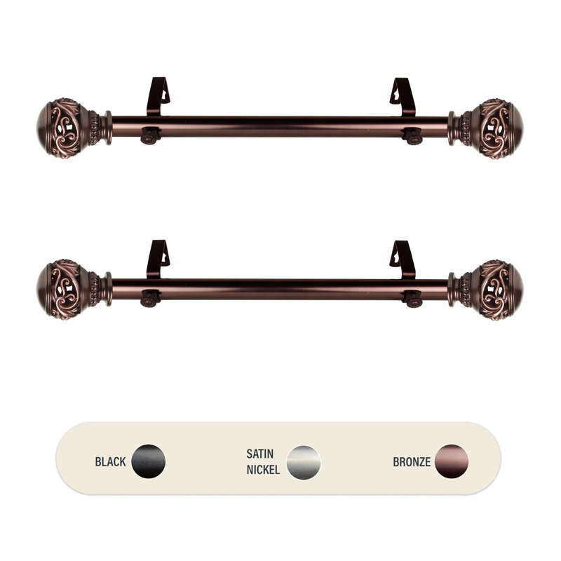 Tringle à rideaux simple Ellie Isabella, Bronze