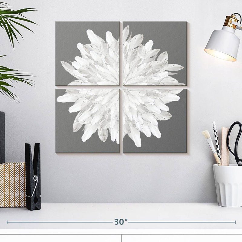Plume blanche Kerner Florette, H 18 po x l 18 po