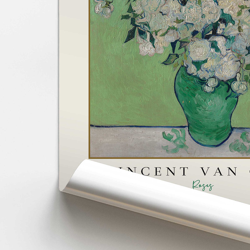 Van Gogh's Roses, reproduction de 1890, H 10 po x l 8 po x P 0,1 po, Impression sans cadre 1, Ne s’applique pas