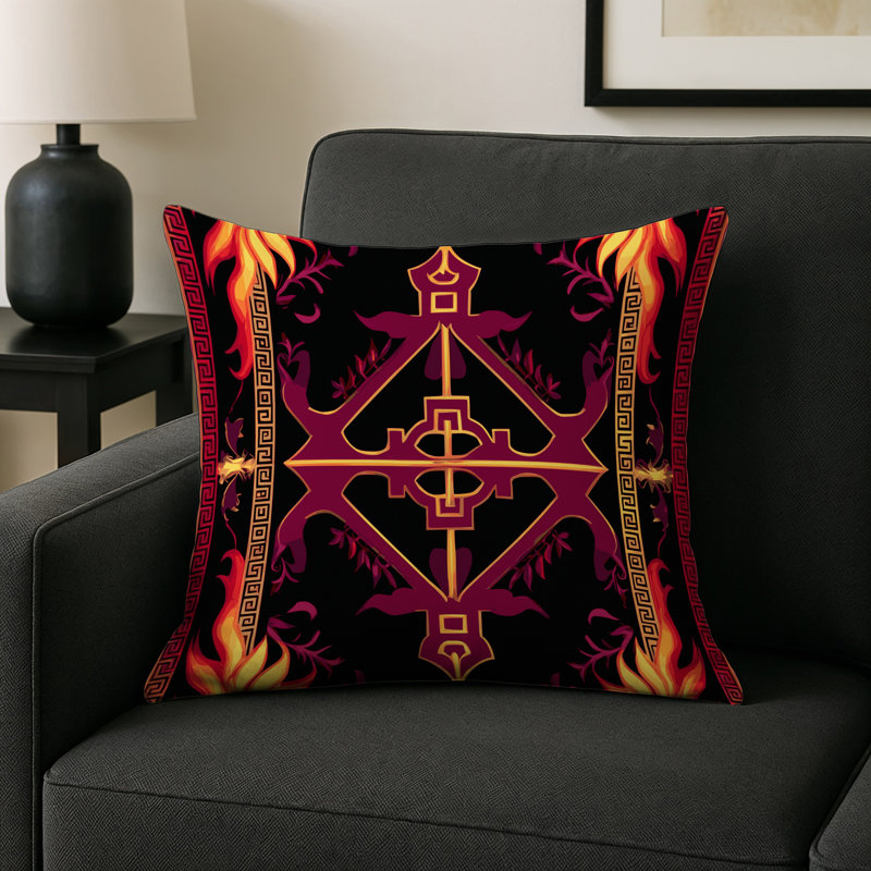 Ornamented Bloom Indoor And Outdoor Throw Pillow, Square 20"