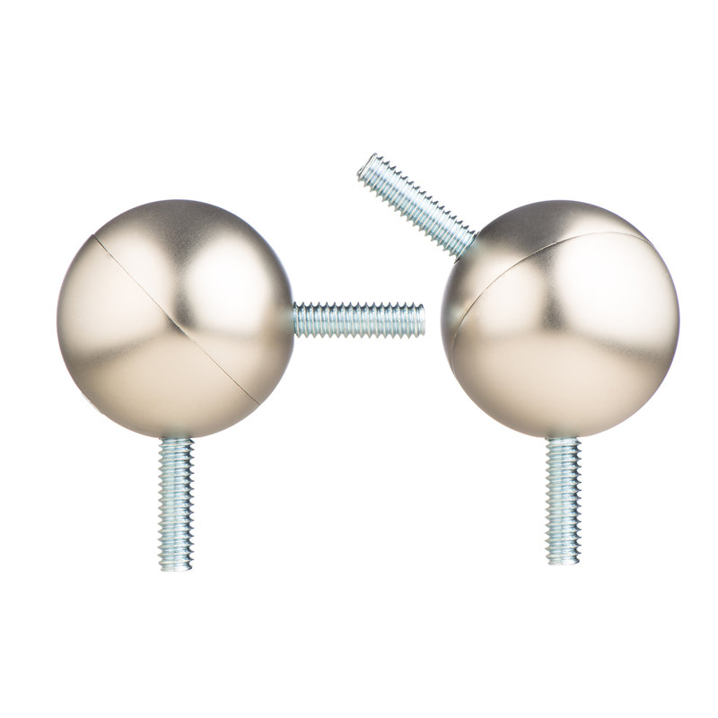  Connecteur de coin de rideau de baie vitrée - pour tringles de 5/8 à 1-1 / 8 po - Nickel satiné, Nickel satiné