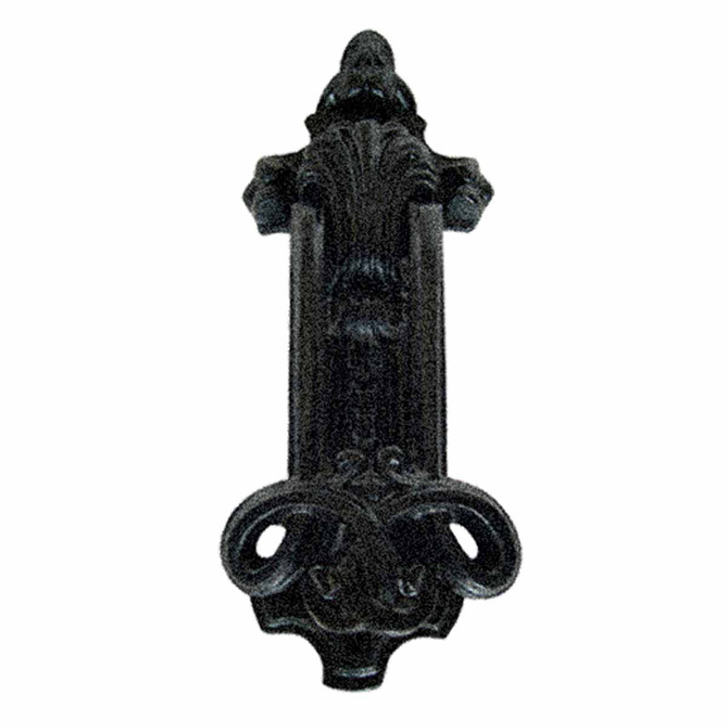 Victorian Black Cast Iron Door Knocker with Rust Resistant Finish